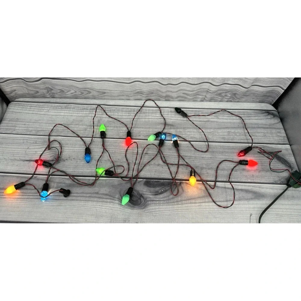 3 STRANDS OF VINTAGE CHISTMAS LIGHTS - BULB LIGHTS ‎ *1